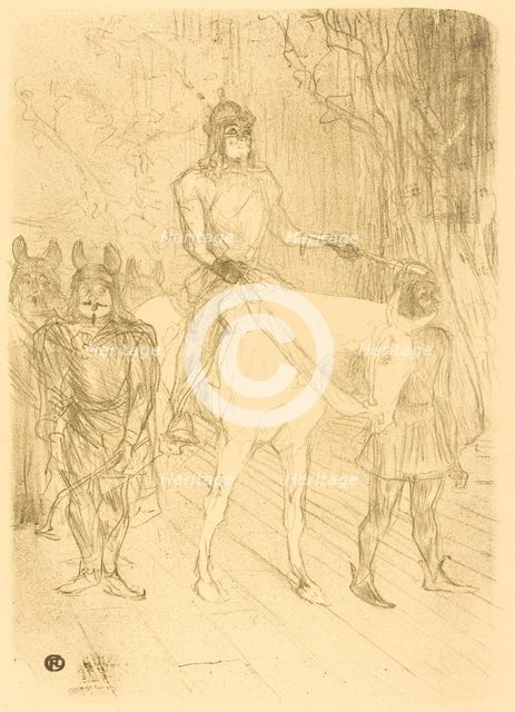 Entrance of Brasseur in "Chilperic" (Entrée de Brasseur dans "Chilpéric"), 1895. Creator: Henri de Toulouse-Lautrec.