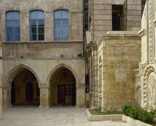 Entrance of Forty Martyrs Cathedral, Gregorian Armenian Church, Aleppo, Syria, 2001. Creator: LTL
