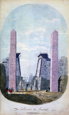 Entrance of Luxor Egypt, 19th century. Artist: CH Smith