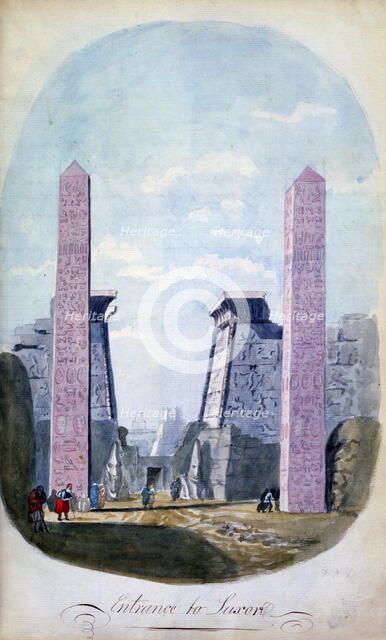 'Entrance of Luxor', Egypt, 19th century. Artist: CH Smith