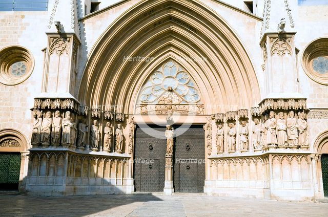 Entrance of Tarragona Cathedral, Catalonia, Spain, 2007. Creator: Samuel Magal.