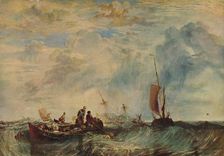 Entrance of the Meuse: Orange-Merchant on the Bar, Going to Pieces c1819. Artist: JMW Turner