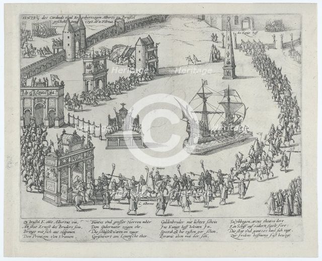 Entrance of the Cardinal and Archduke Albert to Brussels in 1596, after 1596. Creator: Anon.