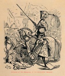 Entrance of the Champion, at the Coronation Banquet c1860, (c1860). Artist: John Leech