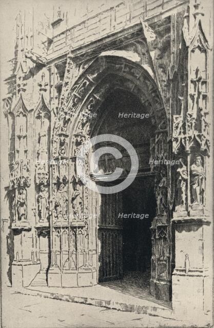 'Entrance of the Church of St Merri', 1915. Artist: Otto J Schneider.