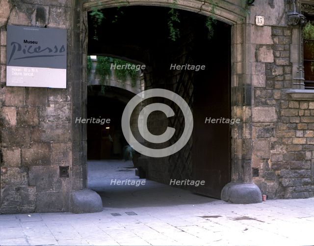 Entrance of the Picasso Museum in Barcelona.