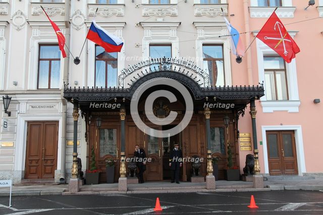 Entrance of the Taleon Imperial Hotel, St Petersburg, Russia, 2011. Creator: Sheldon Marshall.
