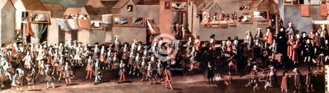 Entrance of viceroy Morcillo in Potosi, detail of the painting by Melchor Perez de Holguin.