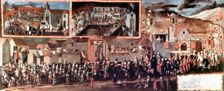 Entrance of viceroy Morcillo in Potosi, painting by Melchor Perez de Holguin