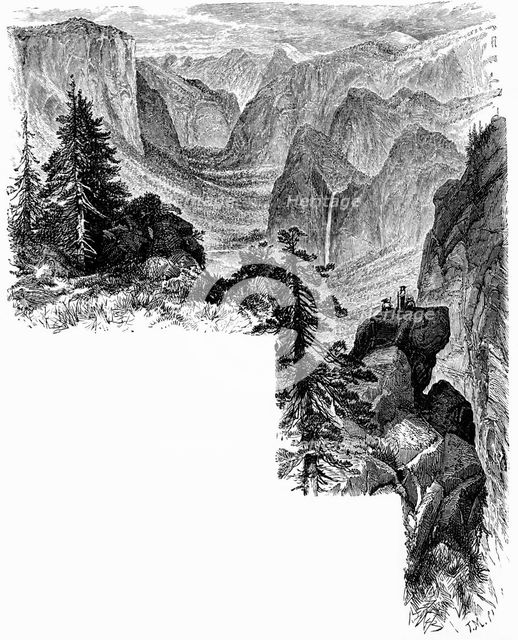 Entrance of Yosemite Valley, California, USA, c1875. Artist: Unknown