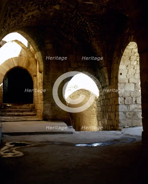 Entrance ramp, Krak des Chevaliers, 2001.  Creator: LTL.