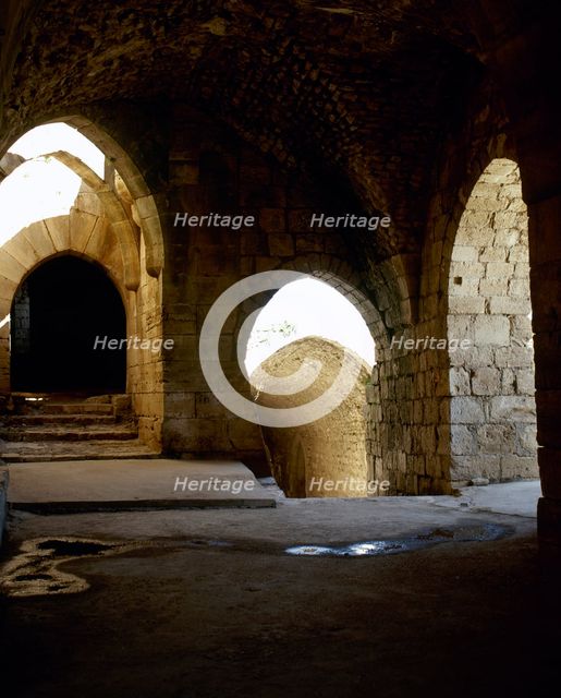 Entrance ramp, Krak des Chevaliers, 2001.  Creator: LTL.