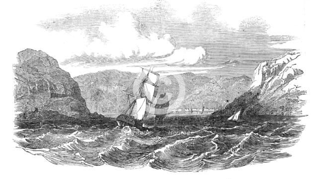 Entrance to Christiansund - Russians running for refuge, 1854. Creator: Unknown.