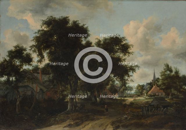 Entrance to a Village, ca. 1665. Creator: Meindert Hobbema.