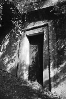 Entrance to a catacomb, Highgate Cemetery, Hampstead, London, 1991. Artist: John Gay