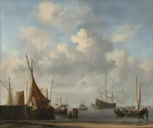 Entrance to a Dutch Port, ca. 1665. Creator: Willem van de Velde the Younger