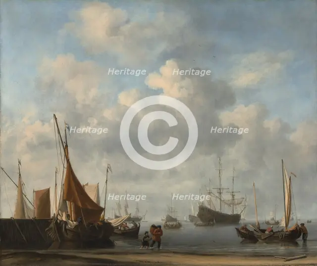 Entrance to a Dutch Port, ca. 1665. Creator: Willem van de Velde the Younger.