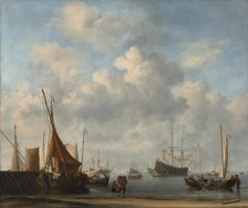 Entrance to a Dutch Port, ca. 1665. Creator: Willem van de Velde the Younger