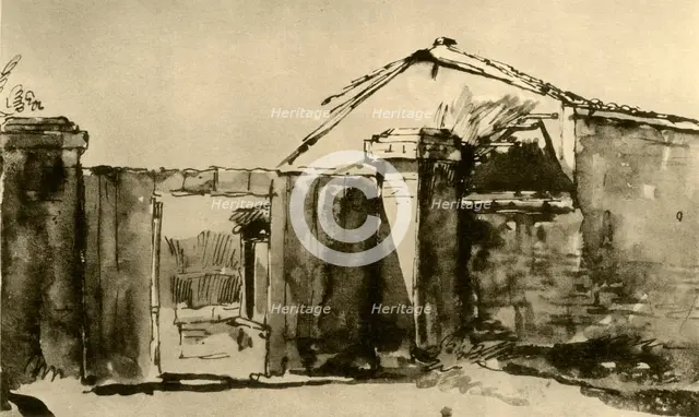 'Entrance to a Farmyard', mid 18th century, (1928). Artist: Giovanni Battista Tiepolo.