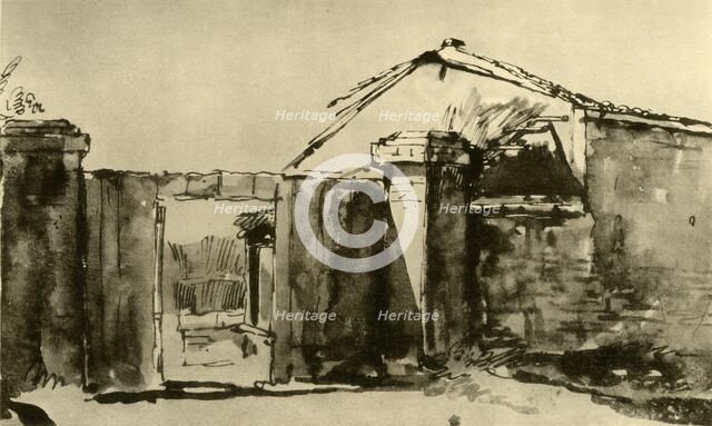 'Entrance to a Farmyard', mid 18th century, (1928). Artist: Giovanni Battista Tiepolo.