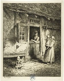 Entrance to a Peasant's House, 1845. Creator: Charles Emile Jacque