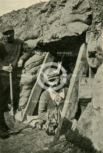 'Entrance to a Sap along the French Front', First World War, 1915, (c1920). Creator: Unknown.