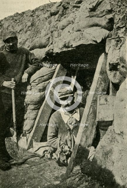 'Entrance to a Sap along the French Front', First World War, 1915, (c1920). Creator: Unknown.