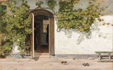 Entrance to an Inn in the Praestegarden at Hillested, 1844. Creator: Martinus Rorbye