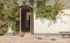 Entrance to an Inn in the Praestegarden at Hillested, 1844. Creator: Martinus Rorbye
