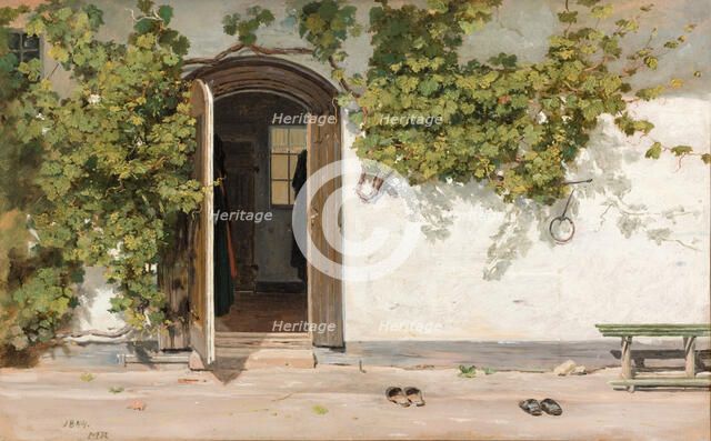 Entrance to an Inn in the Praestegarden at Hillested, 1844. Creator: Martinus Rorbye.