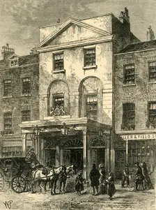 Entrance to Astley's Theatre in 1820 (c1878). Creator: Unknown