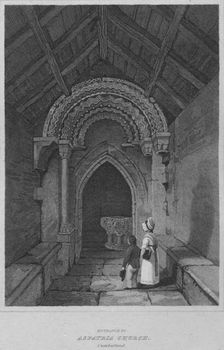 Entrance to Aspatria Church, Cumberland 1814. Artist: John Greig