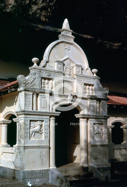 Entrance to Buddhist cave-temple shrine in Sri Lanka, 1st century. Artist: Unknown