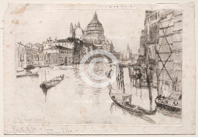 Entrance to Grand Canal, 1880. Creator: Otto H. Bacher (American, 1856-1909).