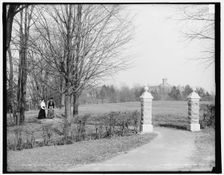 Entrance to grounds, the Western College, Oxford, Pa. i.e. Ohio, between 1900 and 1906. Creator: Unknown