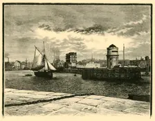 Entrance to Douglas Harbour 1898. Creator: Unknown