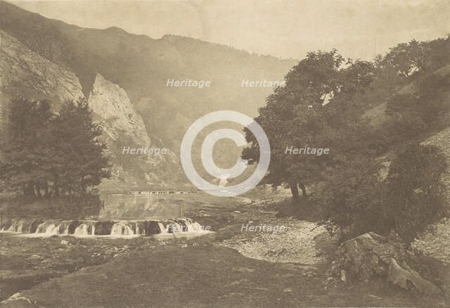 Entrance to Dove Dale, Derbyshire, 1880s, printed 1888., 1880s, printed 1888. Creator: George Bankart.