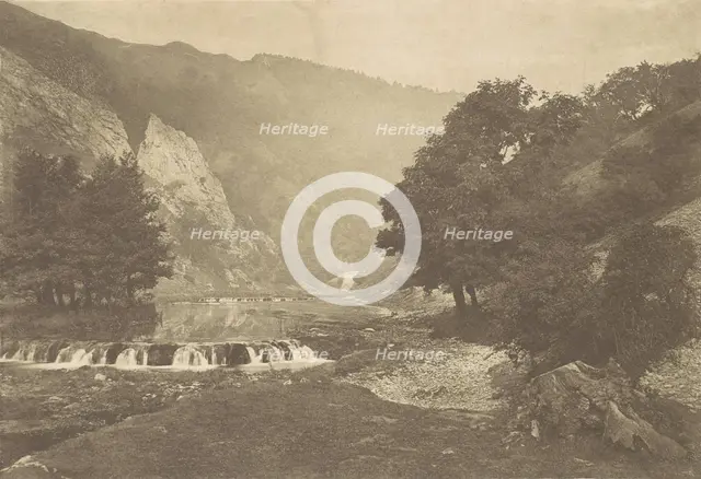 Entrance to Dove Dale, Derbyshire, 1880s, printed 1888., 1880s, printed 1888. Creator: George Bankart.