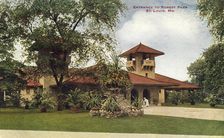 Entrance to Forest Park, St Louis, Missouri, USA, 1910