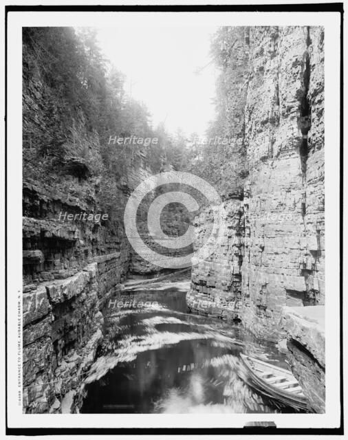 Entrance to flume, Ausable Chasm, N.Y., between 1900 and 1906. Creator: Unknown.