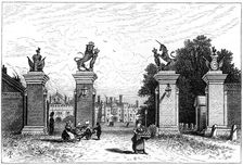 Entrance to Hampton Court Palace 1880.Artist: Robert Taylor Pritchett