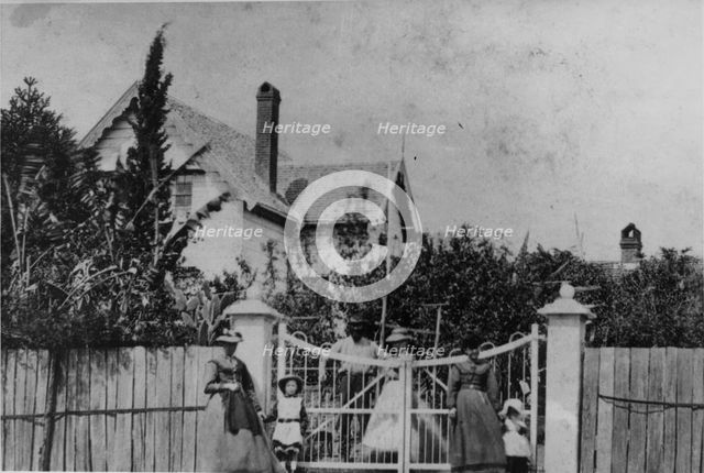 Entrance to old Cumbooquepa, the residence of Thomas Blacket Stephens, South Brisbane, c1873. Creator: William Boag.