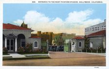 Entrance to Mary Pickford Studios, Hollywood, Los Angeles, California, 1925