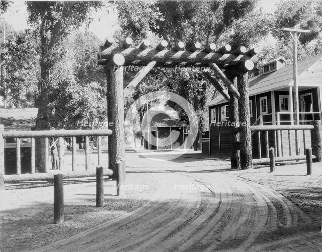 Entrance to Marysville camp for migrants, Marysville, California, 1935. Creator: Dorothea Lange.