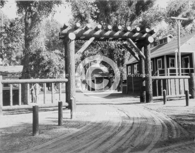 Entrance to Marysville camp for migrants, Marysville, California, 1935. Creator: Dorothea Lange.