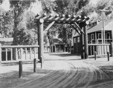 Entrance to Marysville camp for migrants, Marysville, California, 1935. Creator: Dorothea Lange