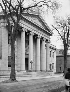 Entrance to new probate house, Salem, Mass., between 1909 and 1920. Creator: Unknown