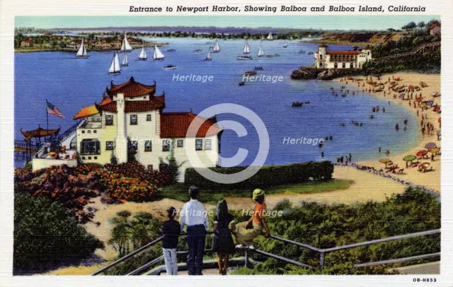 Entrance to Newport Harbor, California, USA, 1940. Artist: Unknown
