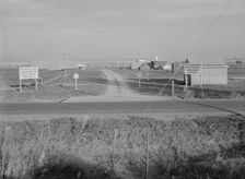 Entrance to Nyssa Farm family labor camp, FSA mobile unit...1, Near Nyssa, Oregon, 1939. Creator: Dorothea Lange