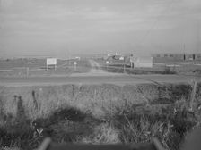 Entrance to Nyssa Farm family labor camp, FSA mobile unit...1, Near Nyssa, Oregon, 1939. Creator: Dorothea Lange